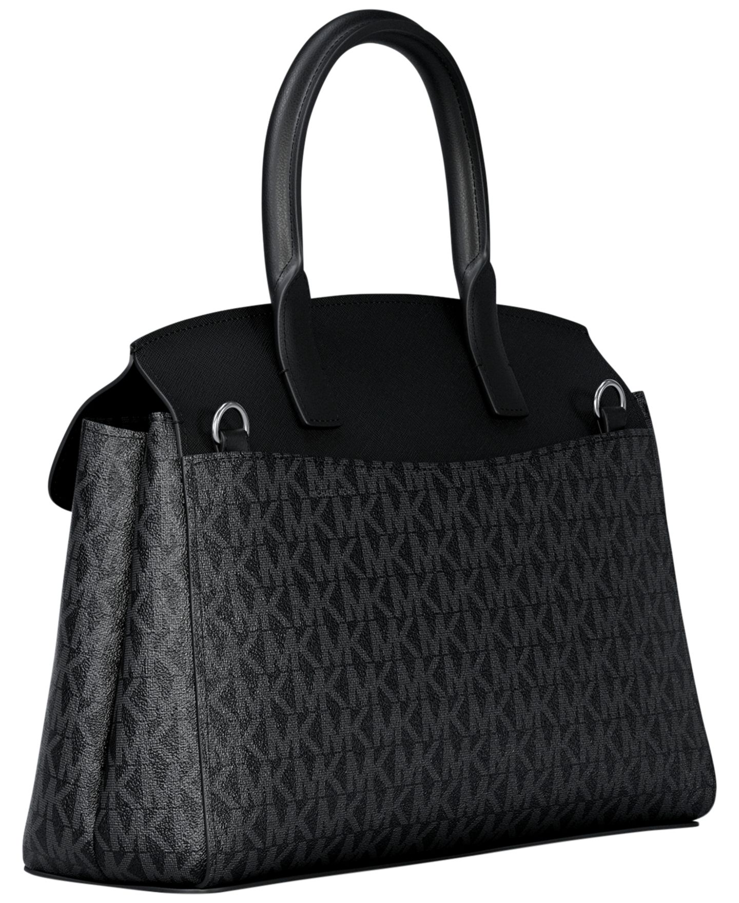 Женская сумка MICHAEL Michael Kors Landry Small Top Handle Satchel Handbag, цвет: Чёрный — фото 4
