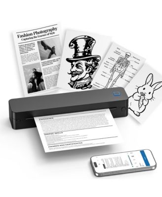 D830 Portable A4 Inkless Wireless Bluetooth Thermal Printer Compatible with iOS Android and PC