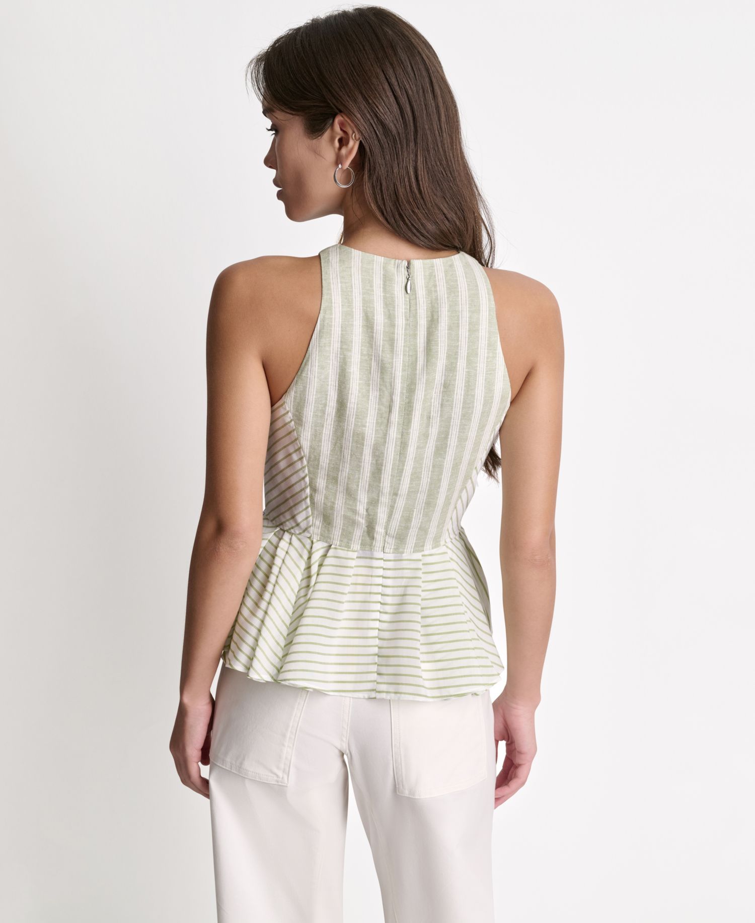 Women's Sleeveless Ruffle Peplum Top