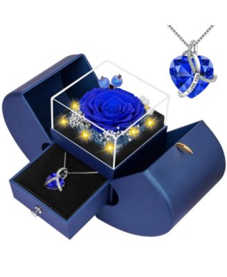 Preserved Rose Love Necklace Gift for Women