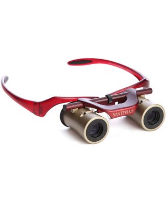 Opera Theater Binocular 4x13mm,     Hands-Free Autofocus with Ultra Bright Lens,      Gold/Red