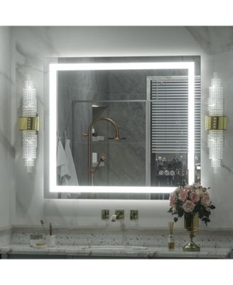 32" x 36" Super Bright Front and Back LED Lighted Anti-Fog Tempered Glass Bathroom/Vanity Mirror with ETL and 3-Year Warranty