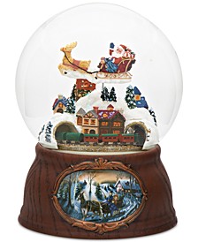 Musical Santa and Train Revolving Snow Globe 