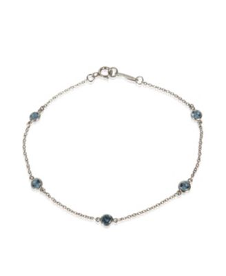 Platinum Aquamarine Elsa Peretti Color By The Yard Bracelet