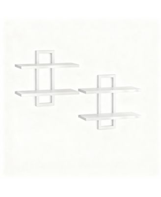 Double-Layer Floating Shelves for Home Decor, Capacity, Easy Install, Versatile Use
