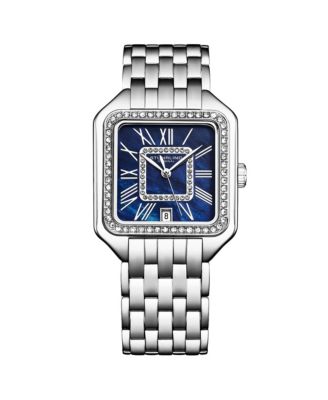 Valencia 4067 Women s Quartz Watch, 32mm Square Crystal Bezel, Stainless Steel Bracelet