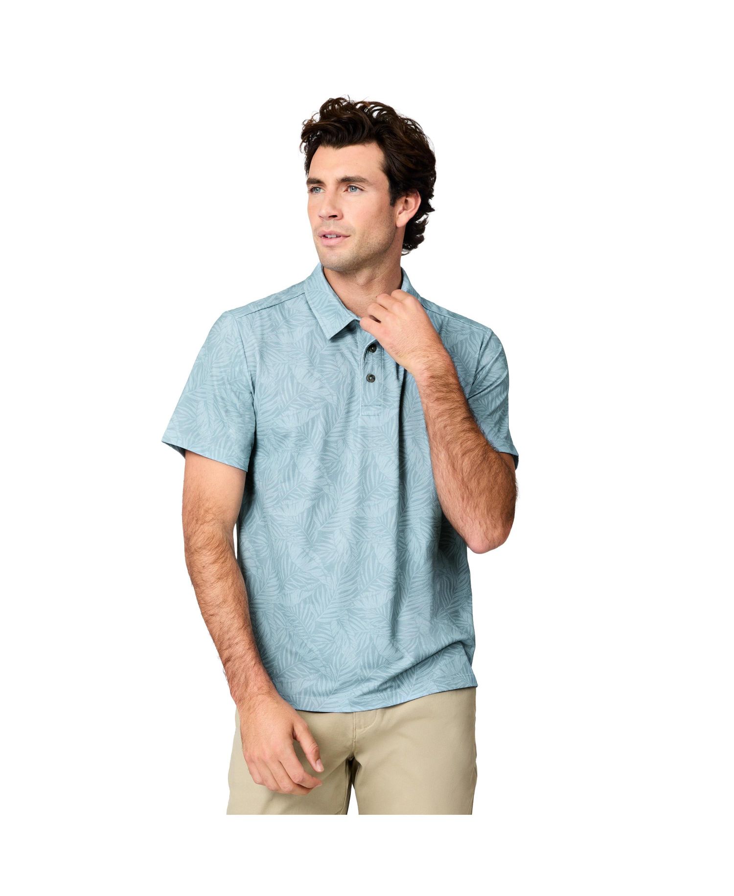 Men's SunFree UPF Printed Polo Shirt