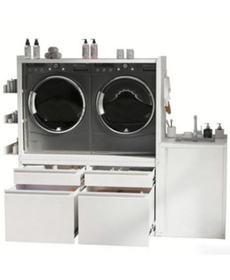 Laundry Pedestal with Sink Cabinet 1300LBS Heavy Duty Universal Washing Machine Stand Base Raiser