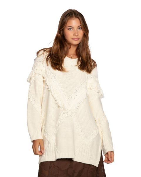Женский свитер Belle & Bloom Tassel Line Fringe Oversized