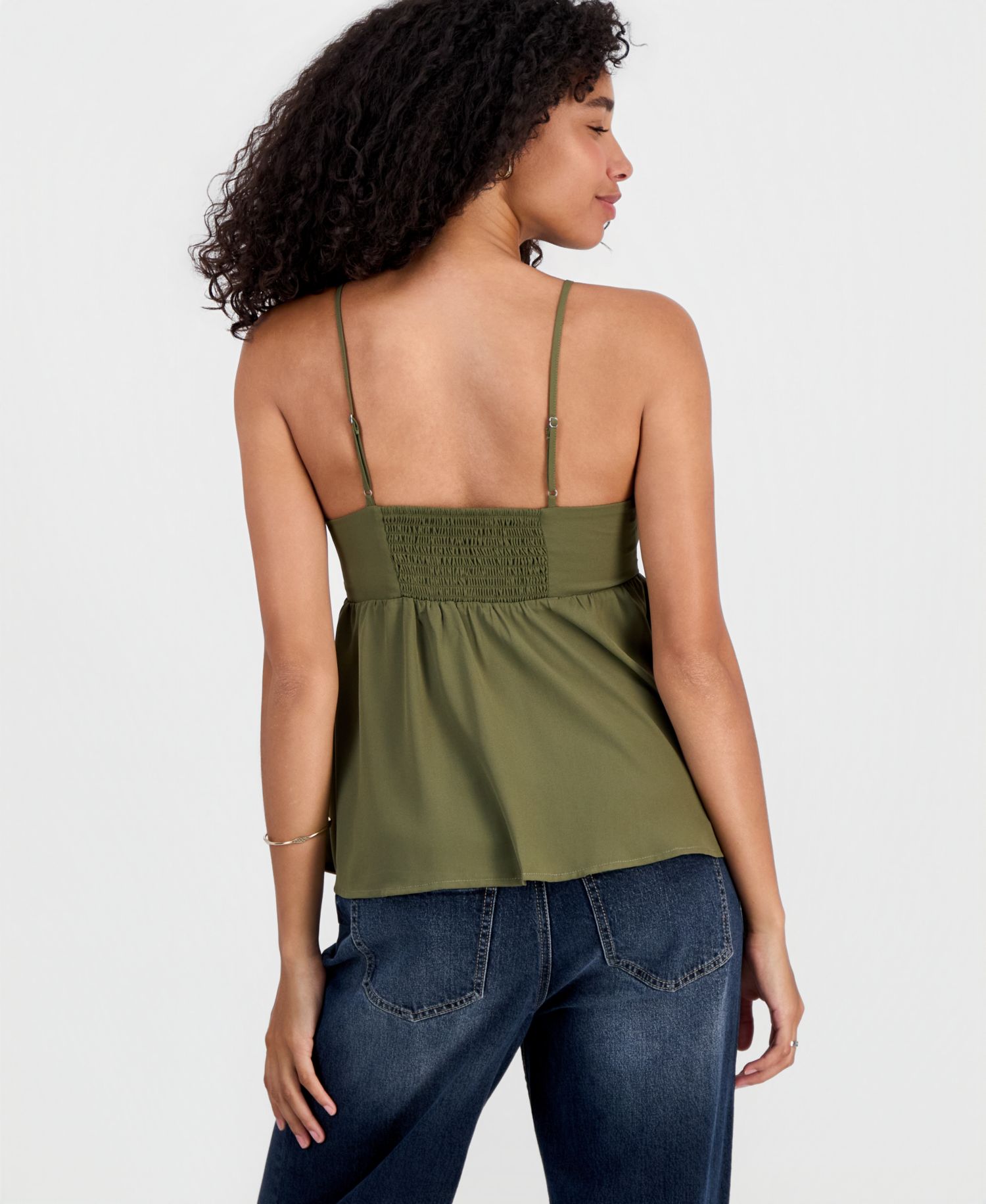 Juniors' Beaded Babydoll Camisole