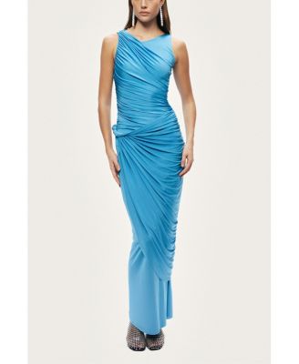 Women's Draped Sleeveless Maxi Dress