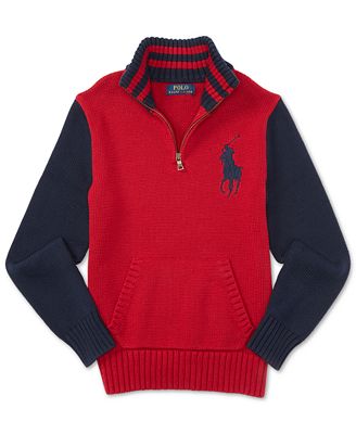 Ralph Lauren Boys' Two-Toned Pullover - Sweaters - Kids & Baby - Macy's