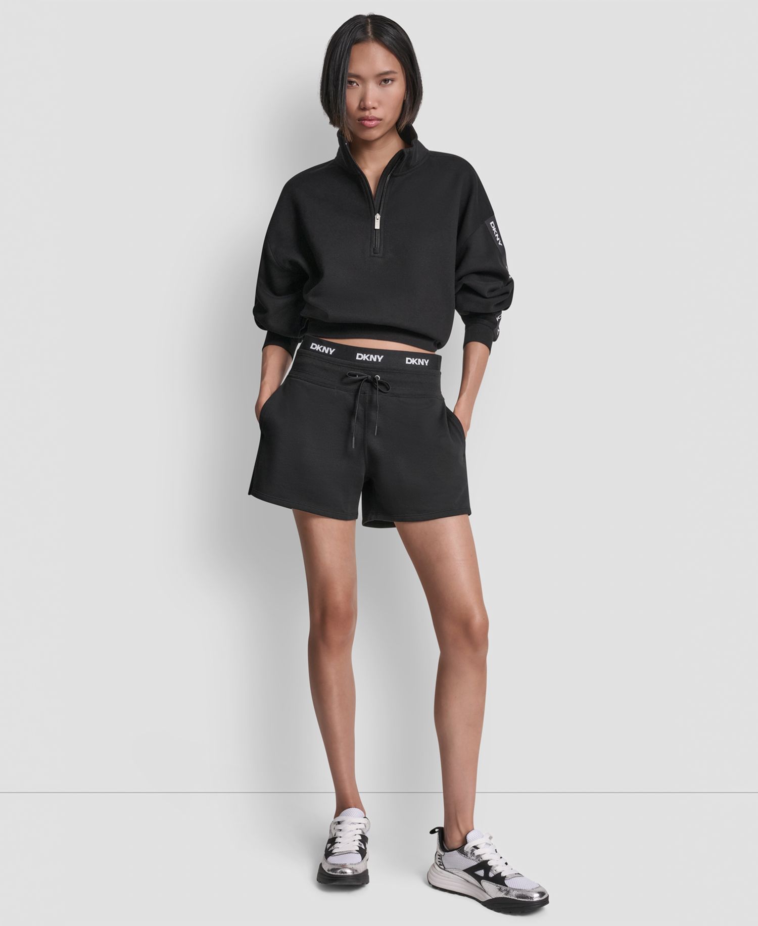 Women's High-Rise Logo Elastic Waistband Shorts