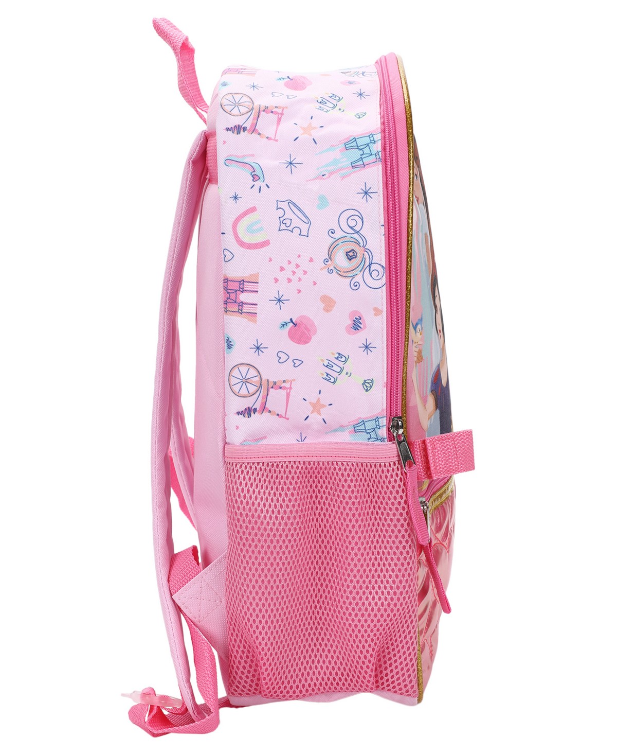 Детские Disney Princess Girls' Backpack, Lunch Bag, Pencil Case, Key Chain and Carabiner, 5-Piece Set — фото 5