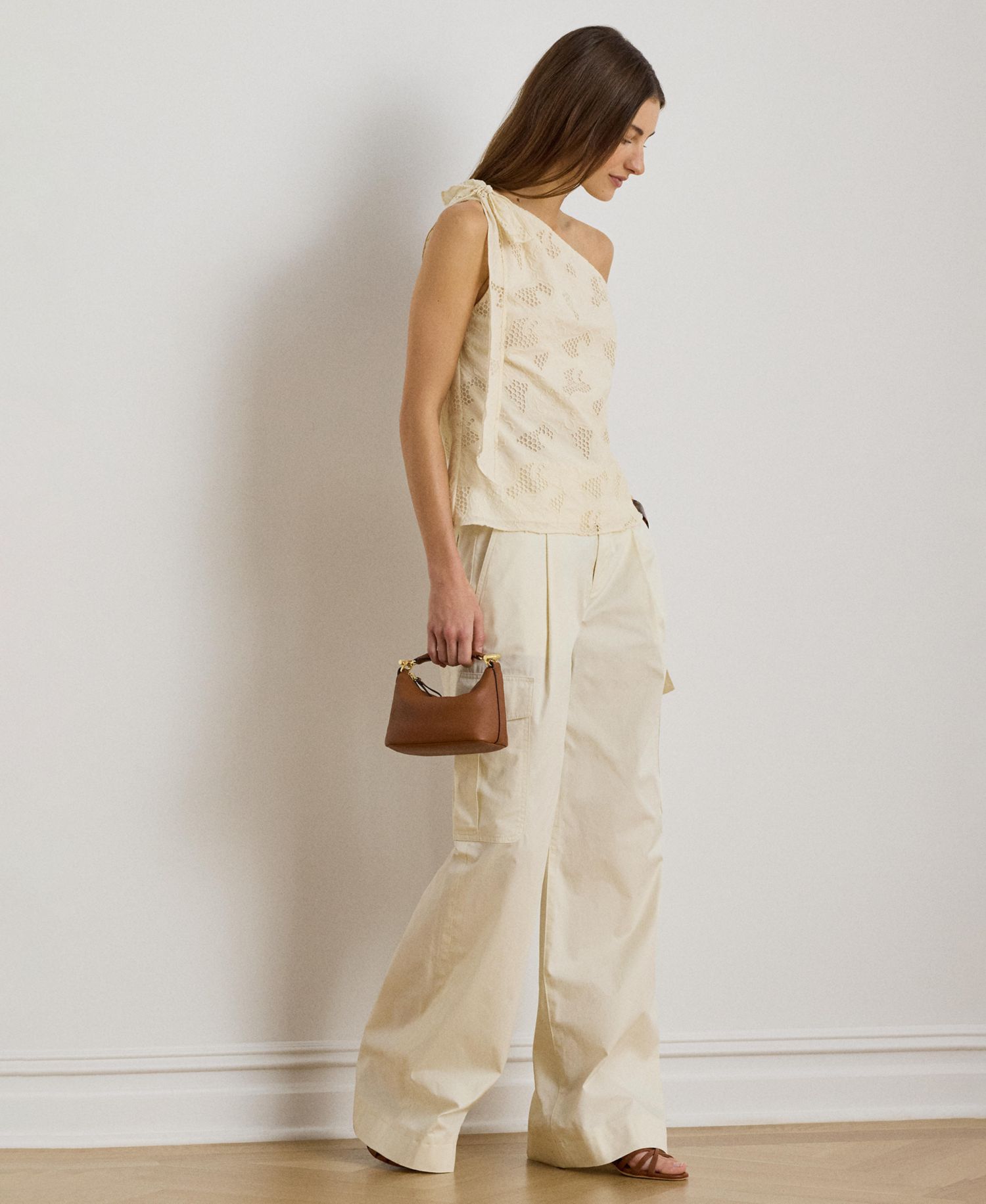 Women's One-Shoulder Tie Detail Blouse