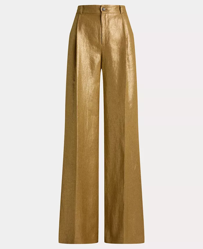 Women's High-Rise Foiled Wide-Leg Pants - thumbnail 5