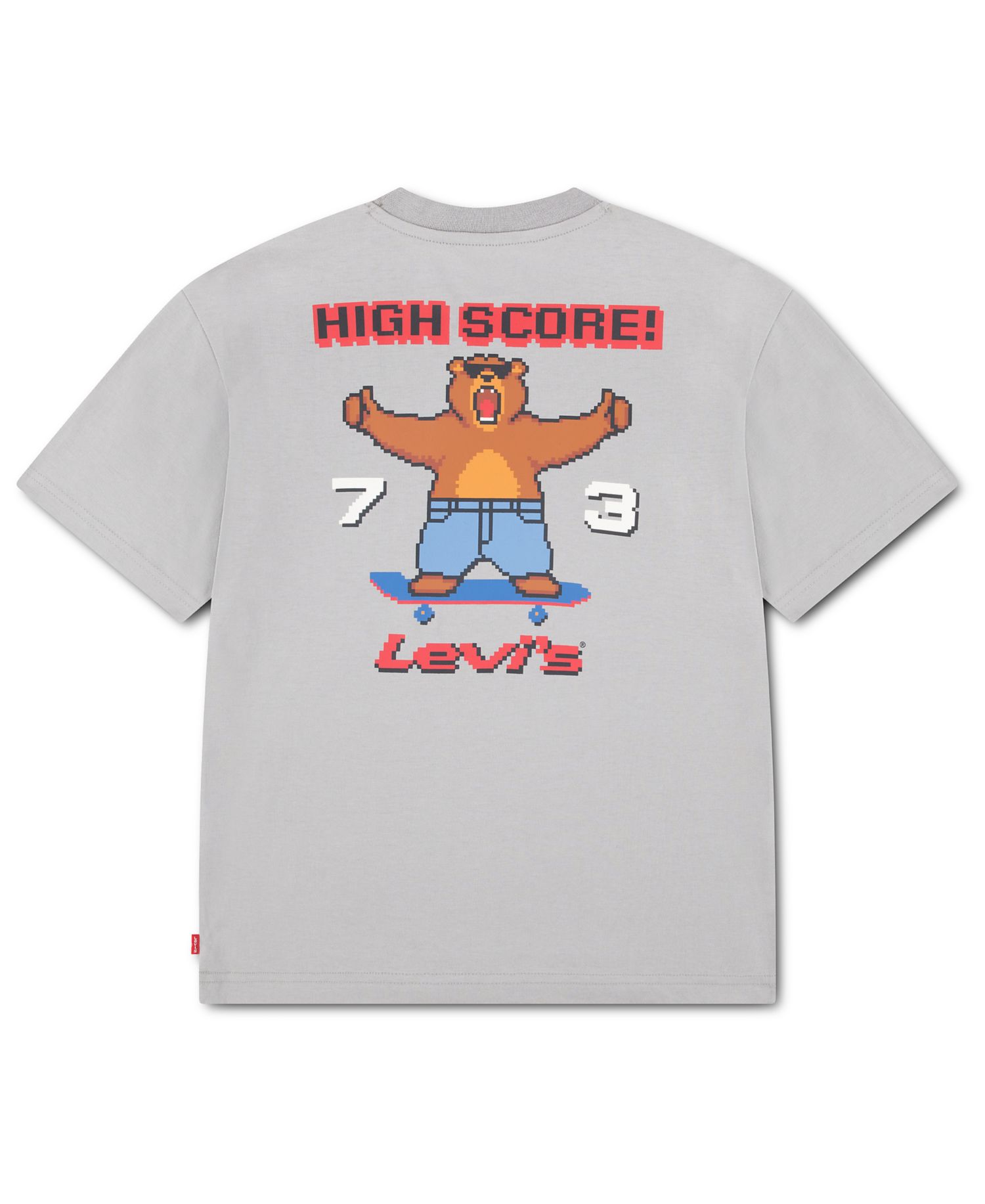 Boys' 4-7 Pixelated Bear Short-Sleeve T-Shirt