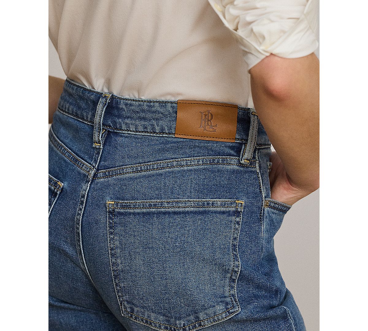 Lauren Ralph Lauren Women's High-Rise Straight Jeans view 4 — MAYCSS fashion products