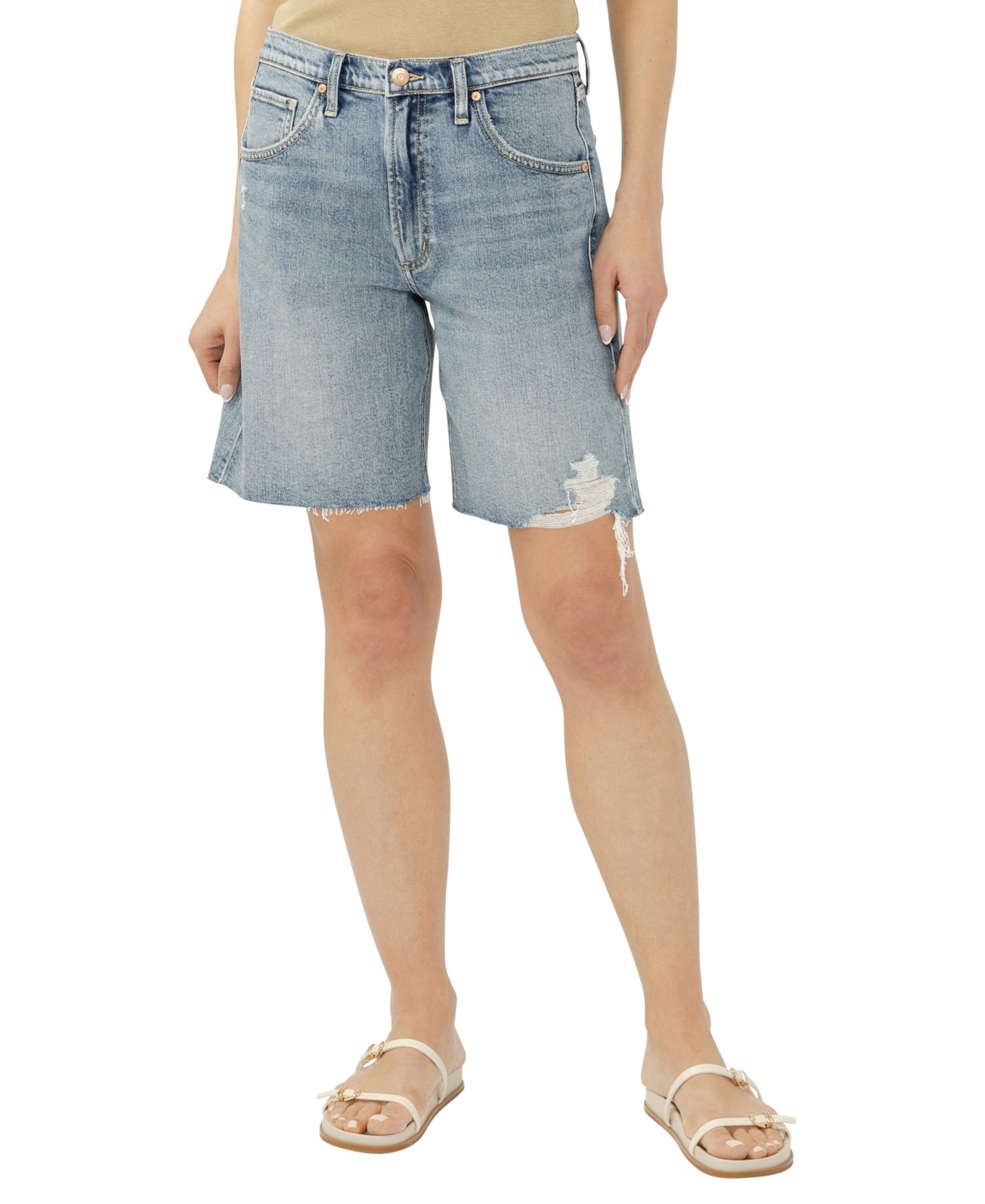 Women's Relaxed Bermuda Mid-Rise Shorts