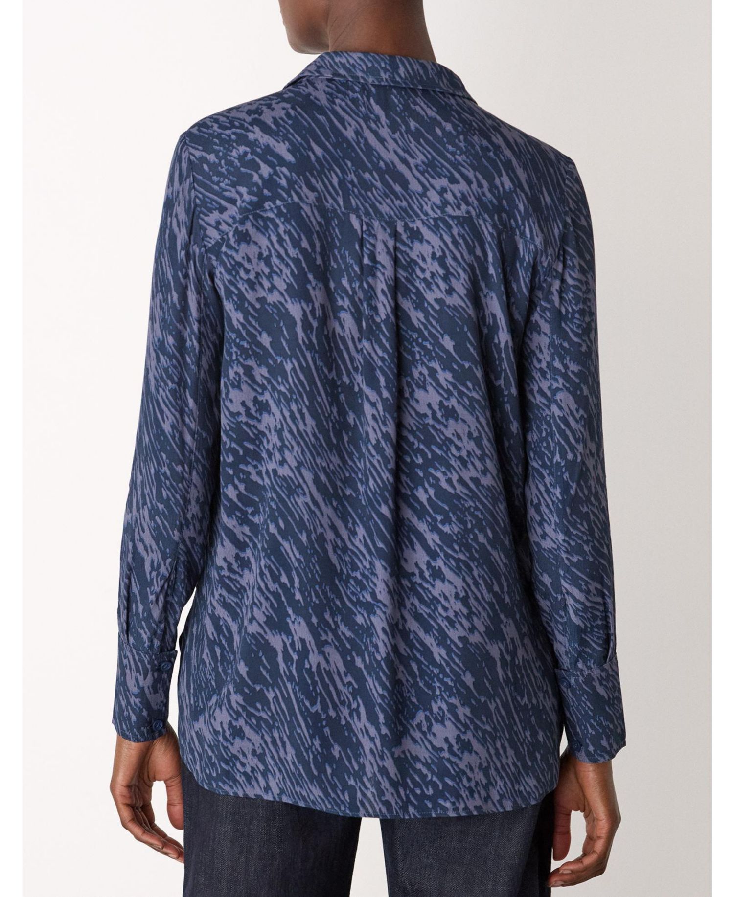 Women's Abstract Marks Collared Shirt
