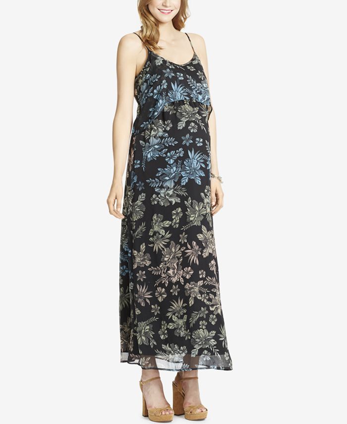Jessica Simpson Maternity Floral-Print Maxi Dress - Macy's
