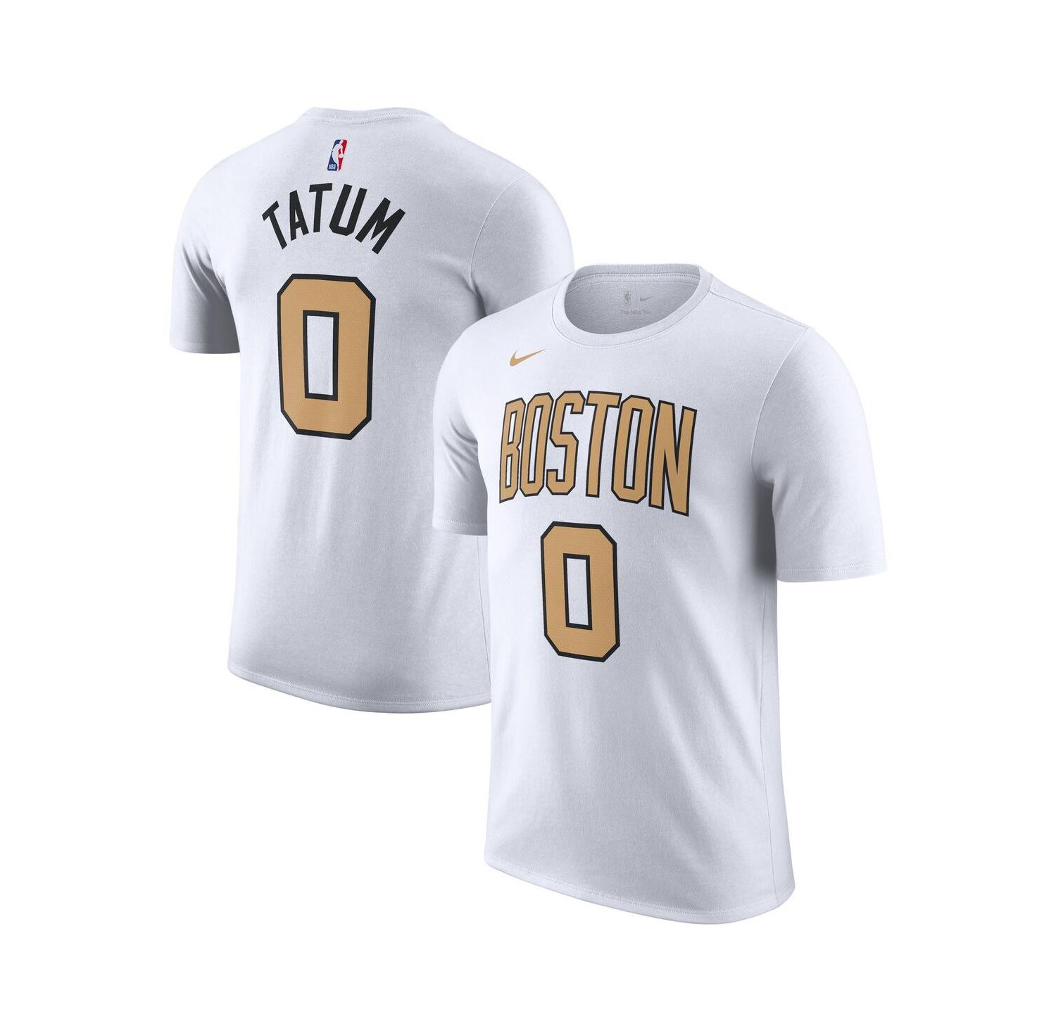 Men's and Women's Jayson Tatum White Boston Celtics 2025/26 City Edition Name & Number T-Shirt