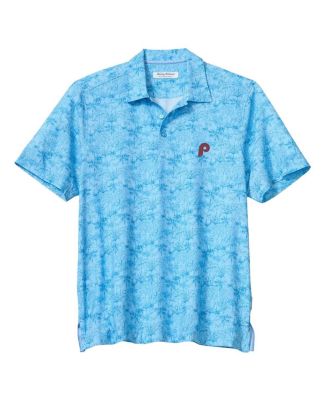 Men's Light Blue Philadelphia Phillies Bahama Coast Palm Retreat IslandZone Polo Shirt