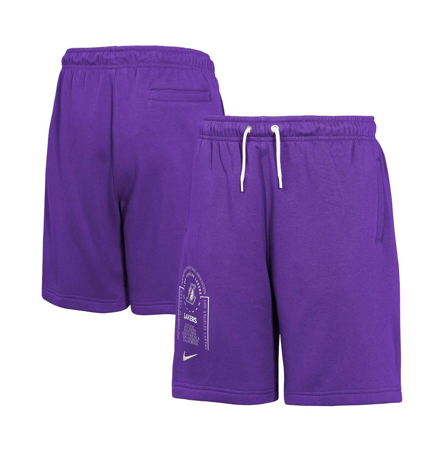 Детские шорты Nike Purple Los Angeles Lakers Courtside Club Fleece — фото 1