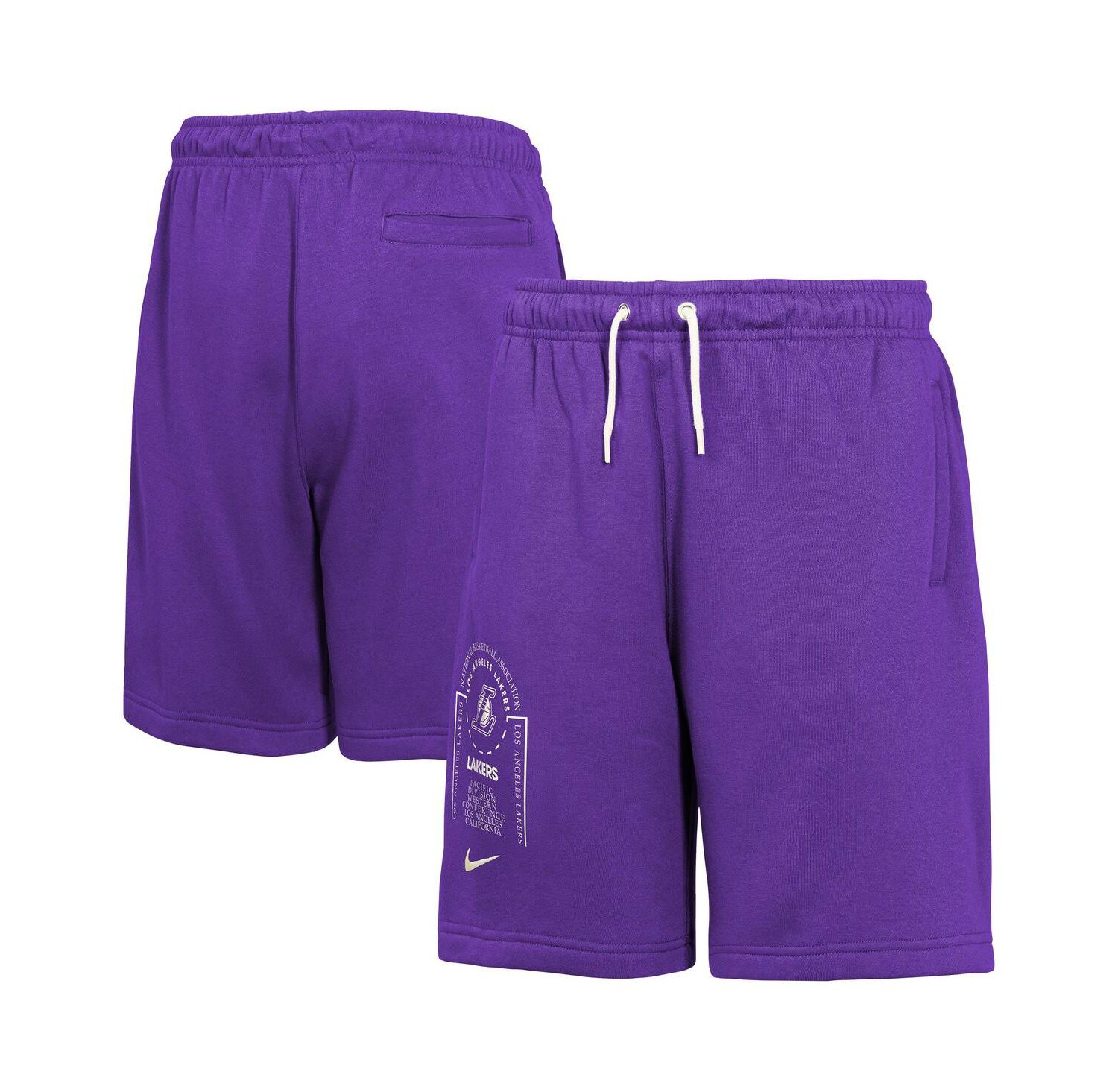 Big Boys and Girls Purple Los Angeles Lakers Courtside Club Fleece Shorts