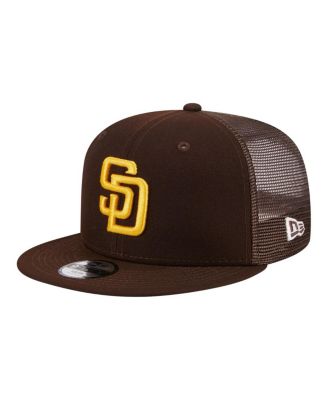 Big Boys and Girls Brown San Diego Padres 9FIFTY Trucker Snapback Hat