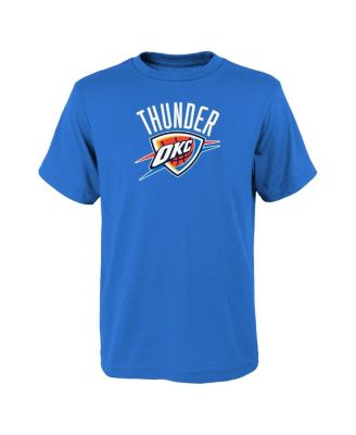 Big Boys and Girls Blue Oklahoma City Thunder Primary Logo T-Shirt