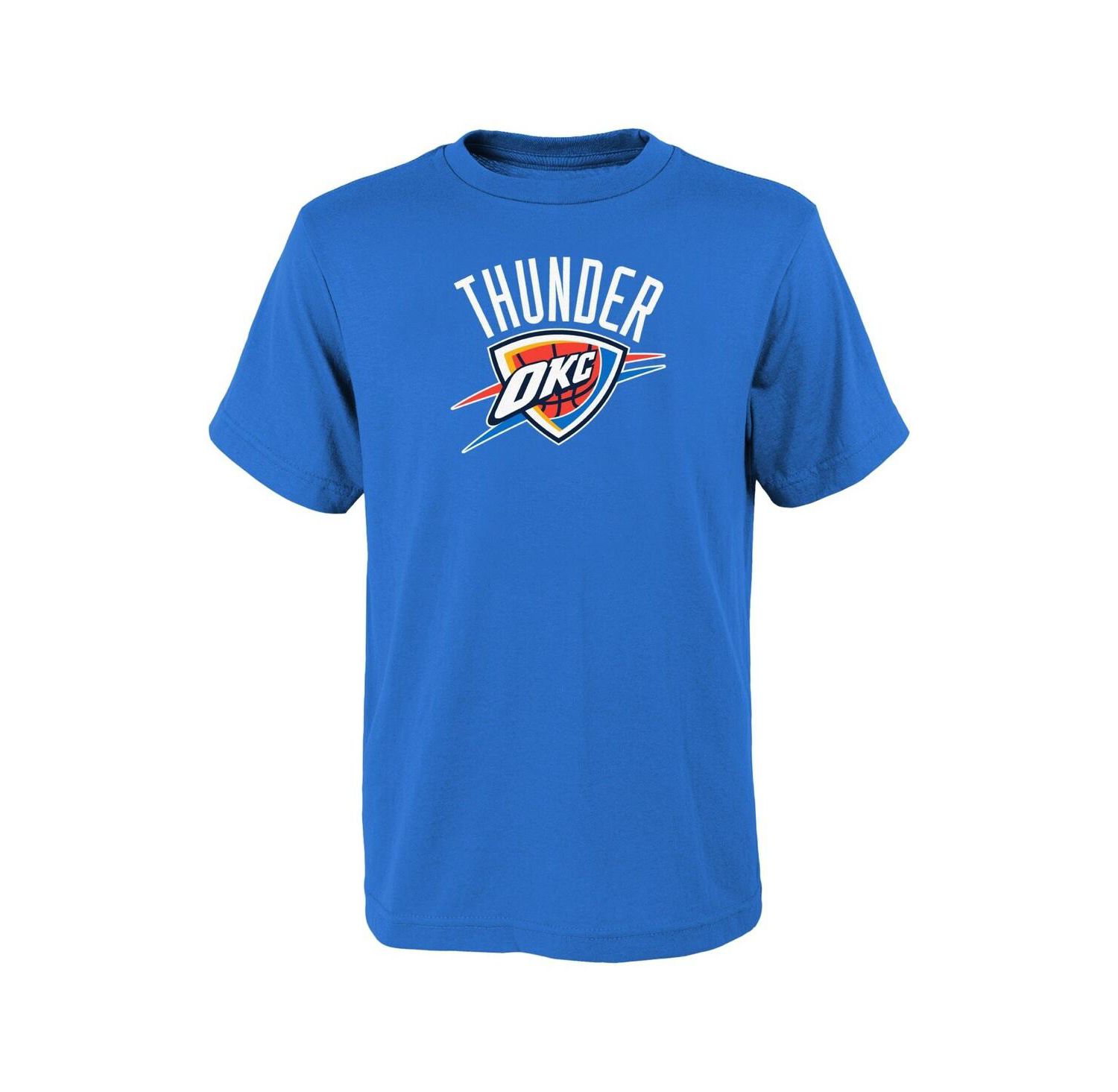 Big Boys and Girls Blue Oklahoma City Thunder Primary Logo T-Shirt