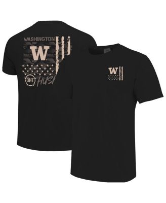 Men's Black Washington Huskies Comfort Colors OHT Camo Overlay T-Shirt
