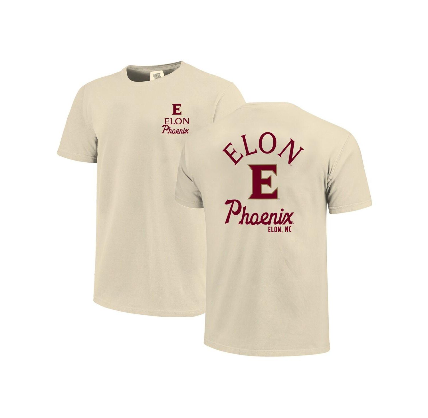 Men's Cream Elon Phoenix Comfort Colors Mascot Overlay T-Shirt