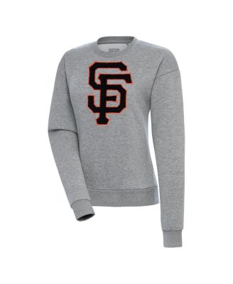 Women's Heather Gray San Francisco Giants Victory Chenille Pullover Sweatshirt