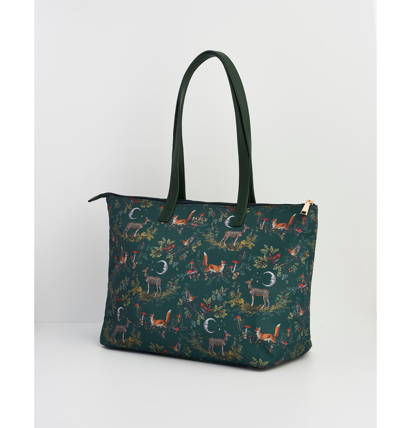 Женская сумка Fable England Into the Woods Large Grab Tote, цвет: Зелёный — фото 8