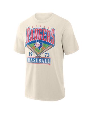 Men's Profile Cream Texas Rangers Big & Tall Screen Print T-Shirt