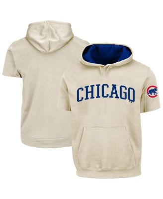 Men's Profile Cream Chicago Cubs Big & Tall Contrast Short Sleeve Hoodie