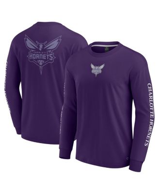 Men's Purple Charlotte Hornets Elements Strive Long Sleeve T-Shirt