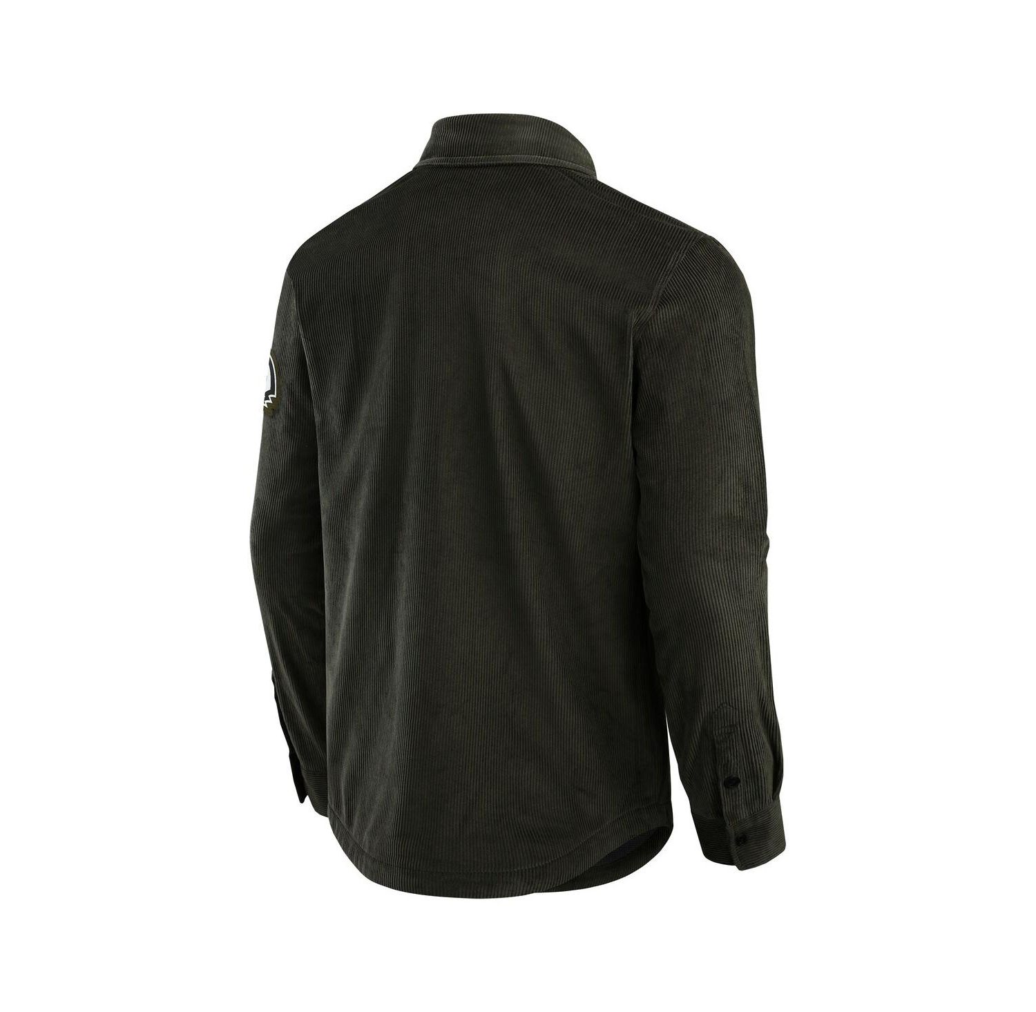 Men's Dark Green Cincinnati Bengals Corduroy Full-Button Shacket