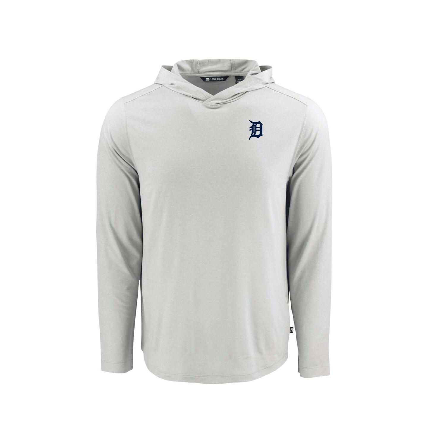 Мужское худи Cutter & Buck Gray Detroit Tigers Coastline Epic Comfort Eco Long Sleeve T-Shirt — фото 2
