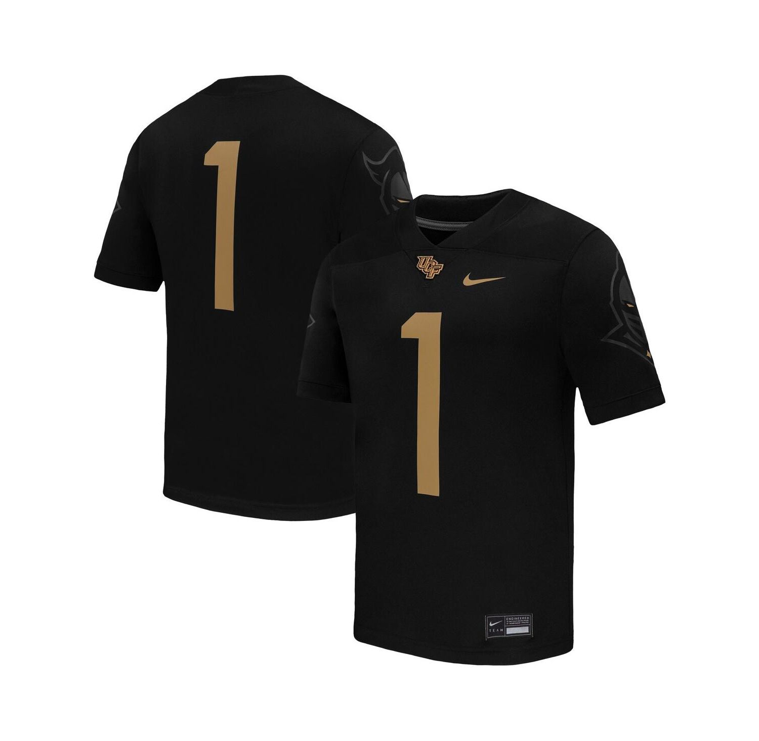 Men's 1 Black UCF Knights Alternate Game Football Jersey