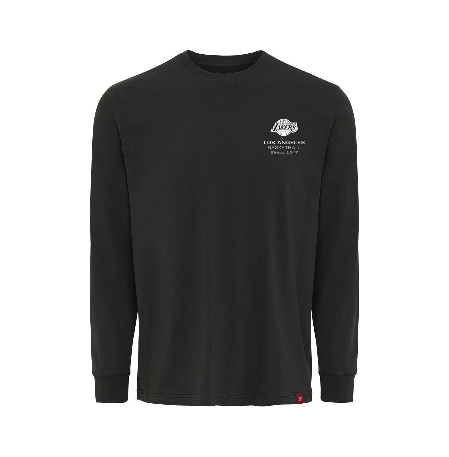 Футболка Sportiqe Adult Anthracite Los Angeles Lakers Athletic Club Collection Sherwood Relaxed Fit Premium Long-Sleeve — фото 2
