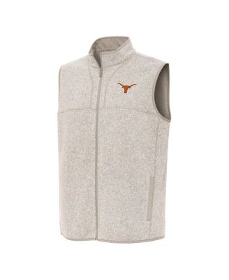Men's Oatmeal Texas Longhorns Fortune Full-Zip Vest