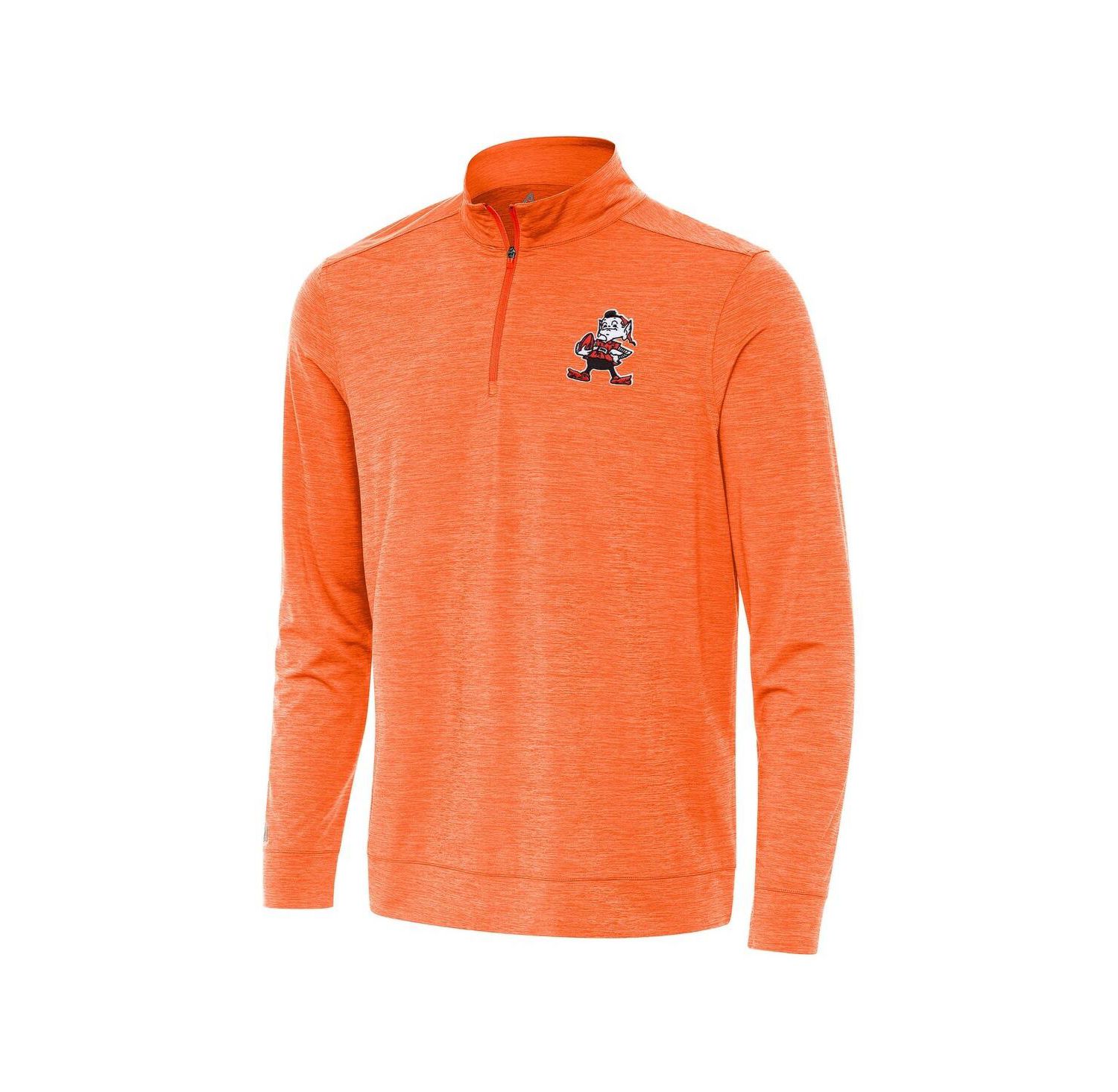 Men's Heather Orange Cleveland Browns Bright Quarter-Zip