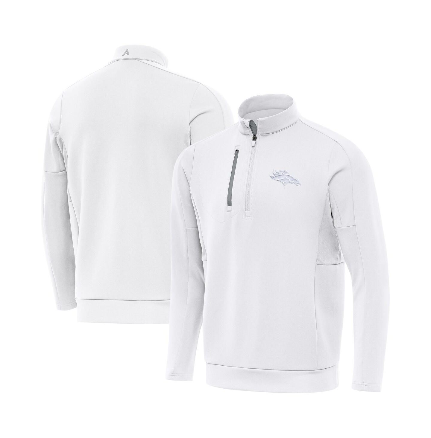 Мужская куртка Antigua White Denver Broncos Generation Quarter-Zip — фото 1