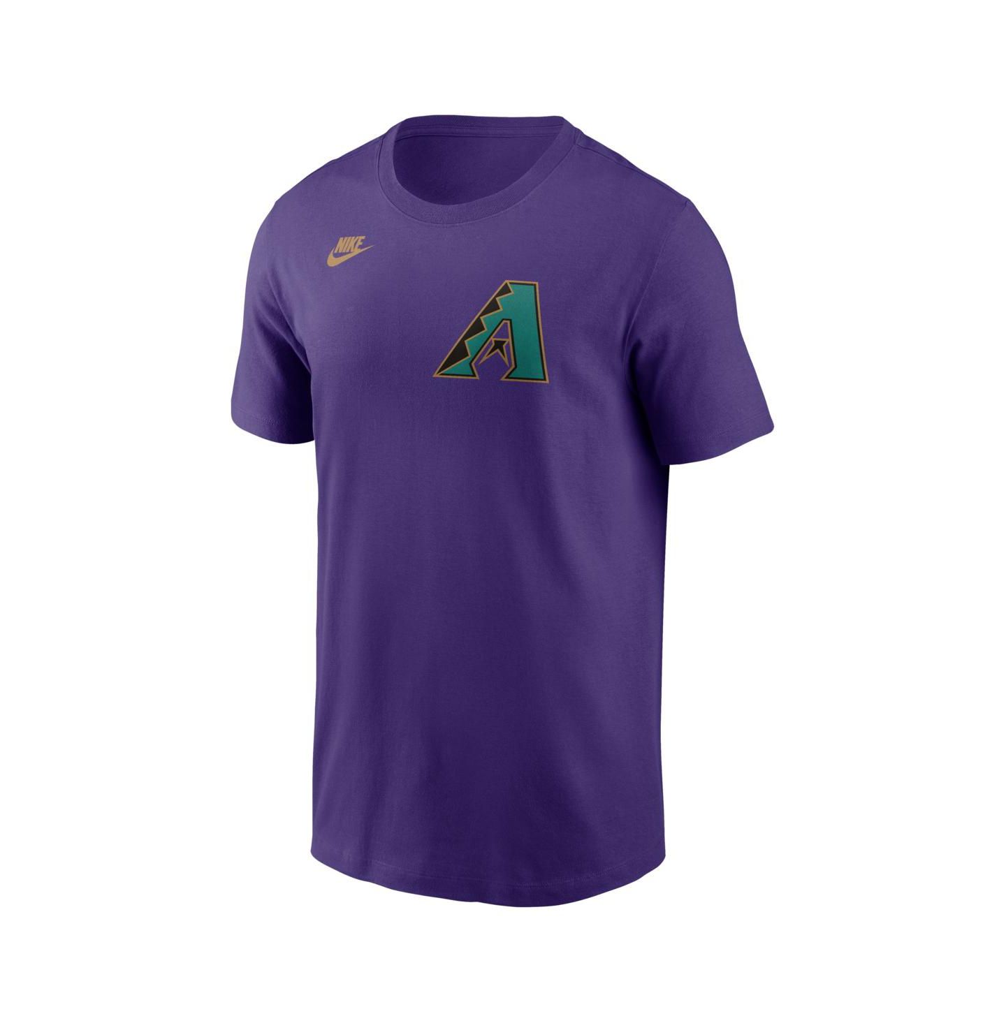 Мужская футболка Nike Randy Johnson Purple Arizona Diamondbacks Cooperstown Collection Name & Number — фото 2