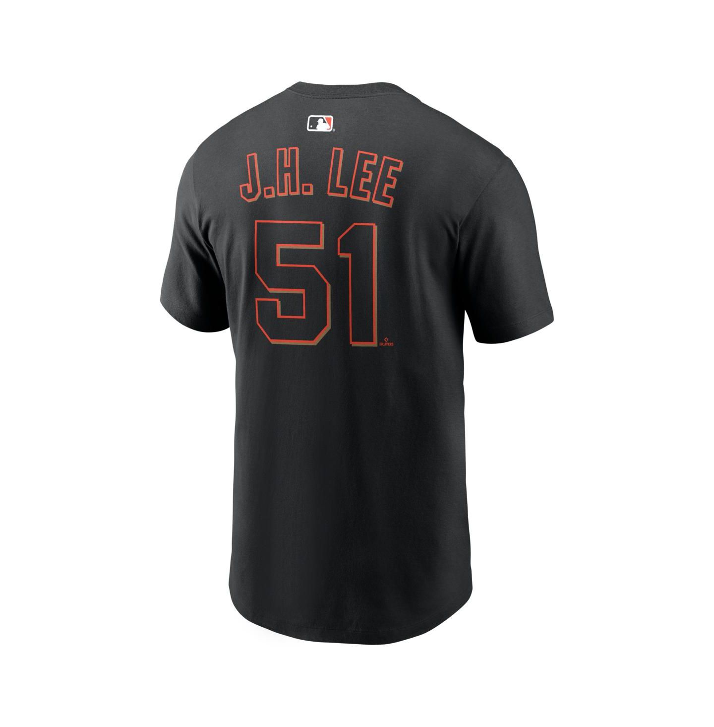 Мужская футболка Nike Jung Hoo Lee Black San Francisco Giants Name & Number — фото 3