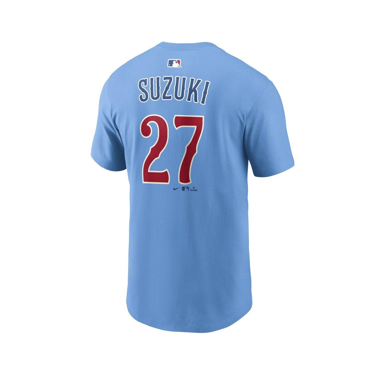 Men's Seiya Suzuki Light Blue Chicago Cubs Name & Number T-Shirt