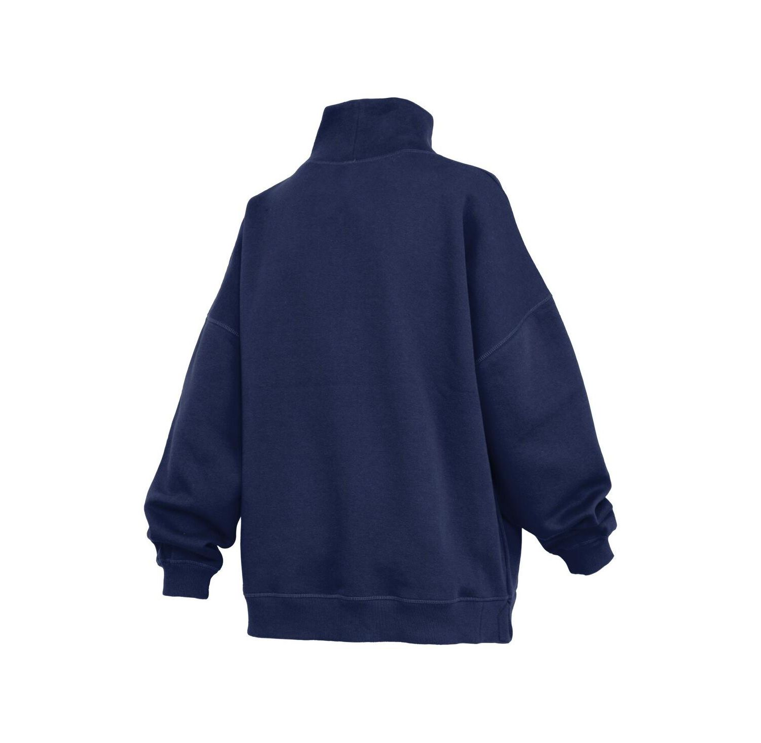 Women's Navy Auburn Tigers Oversized Mock Neck Sweatshirt